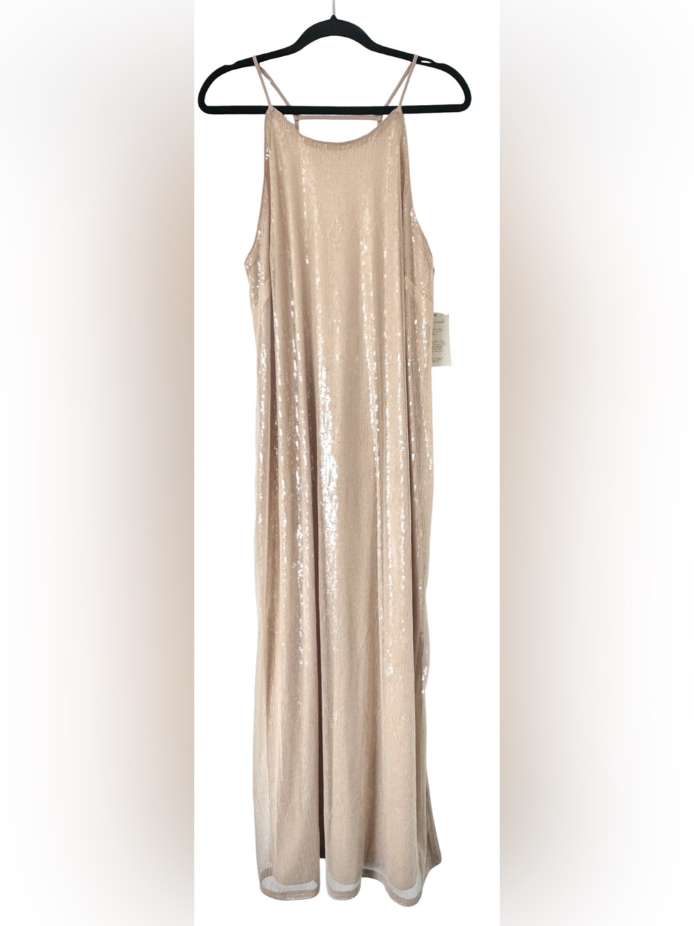 A New Day Tan Sequin Midi A-Line Dress, Size XL - NWT - Picture 4 of 10